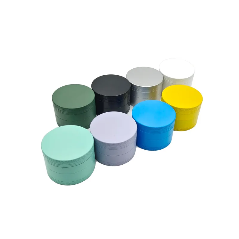 Customized herb grinder ceramic 4 layer ceramic paint and rubber paint metal ceramic herb grinder