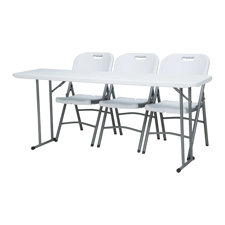 180Cm Wholesale Modern 5ft 6ft 8ft Metal Outdoor Feet Banquet BBQ Camping Plastic Folding Table