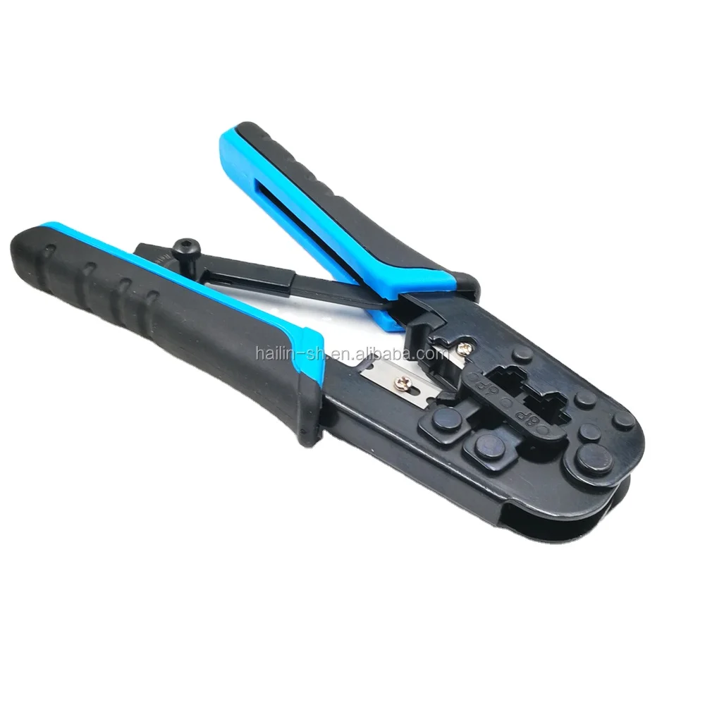 HT-N568R RJ45 RJ12 RJ11 Cutter,Stripper,Crimper Compression Aluminum Crimpr Machine