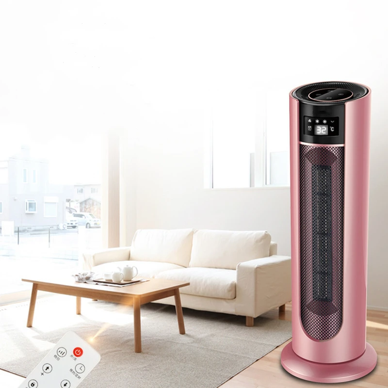 Умный светодиодный сенсорный экран для безопасного отопления помещений, розовый, золотой стоячий электрический обогреватель с дистанционным управлением