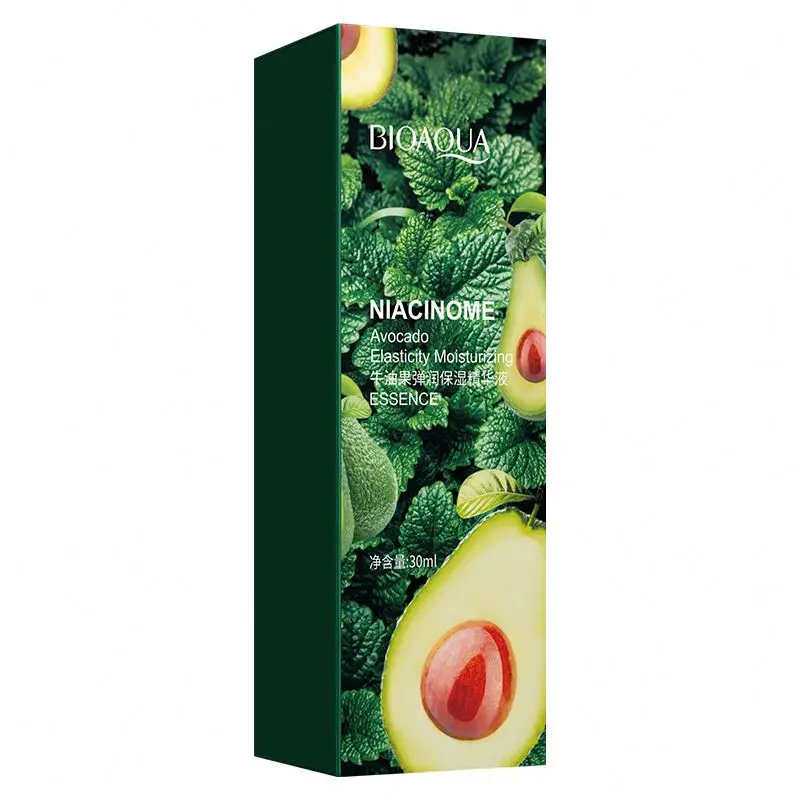 New BIOAQUA OEM ODM Avocado liquid bottle skin care whitening pure perfume vitamin c essence oil anti aging face serum