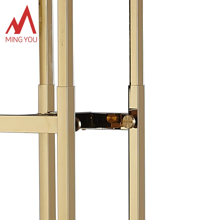 Clothing Rack Garment Shop Simple Style Gold Design Support Polished