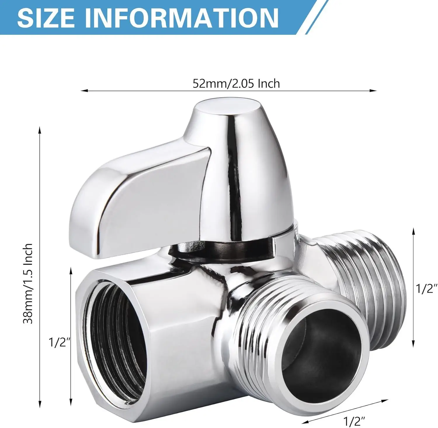 G1/2 2 Way Diverter Valve Hand Fixed Shower Head Brushed Nickel Brass Shower Arm Diverter Valve shower water filter