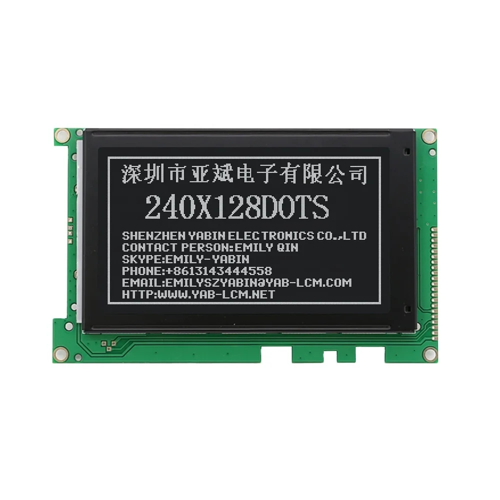 6.07 Inch 240X128 T6963C Graphic Lcd Module For Industrial Machine,white on black
