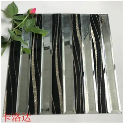 Custom wholesale decorative glass mirror mosaic tile