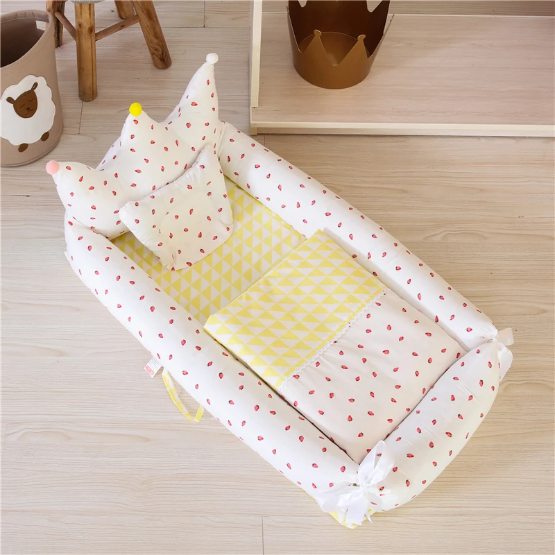 Детский шезлонг и детское гнездо идеально подходят для сна Высококачественная кровать