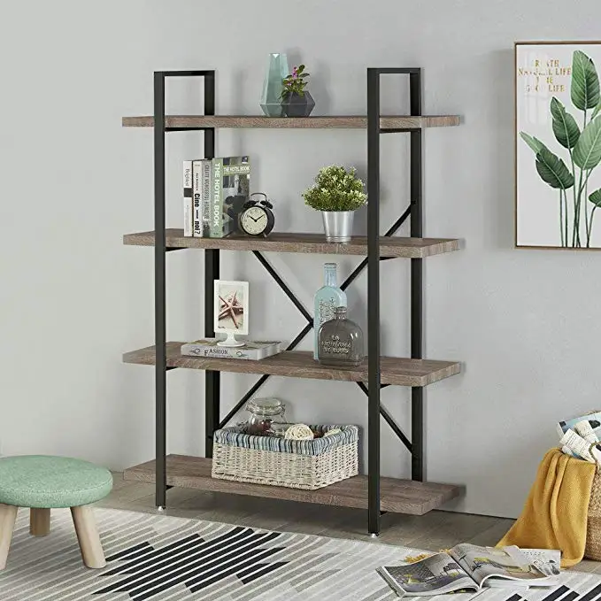 High quality bookcase storage rack wooden indoor display