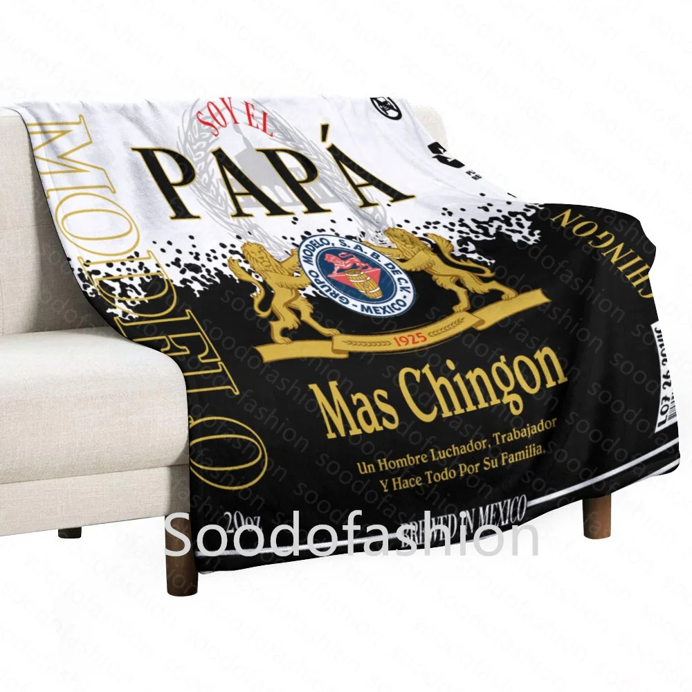 Hot selling Mexican PAPA Mas Chingona toxica Sublimation fleece travel throw blanket Printed custom blankets