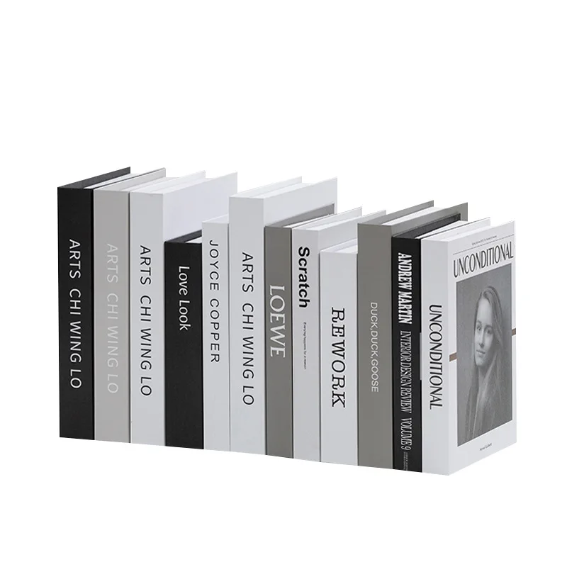 Fashion model faux books for decoration 27cm black gray  decorative books for home stand decor