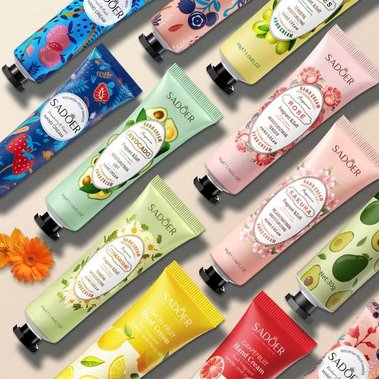 SADOER BIOAQUA factory natural blueberry strawberry moisturizing anti aging skin care hand whitening cream