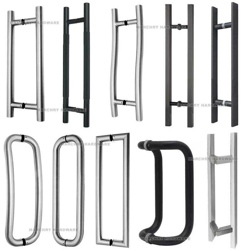 Black Knurled Pull Handle Popular Glass Door Customized Size High Quality Australia Black Knurled Pull Handle For Glass Door