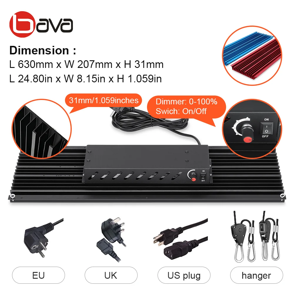 BAVA 240W diy led grow light kits samsung lm301b 3500K quantum grow lighting v2 oslon 660nm full spectrum grow light indoor