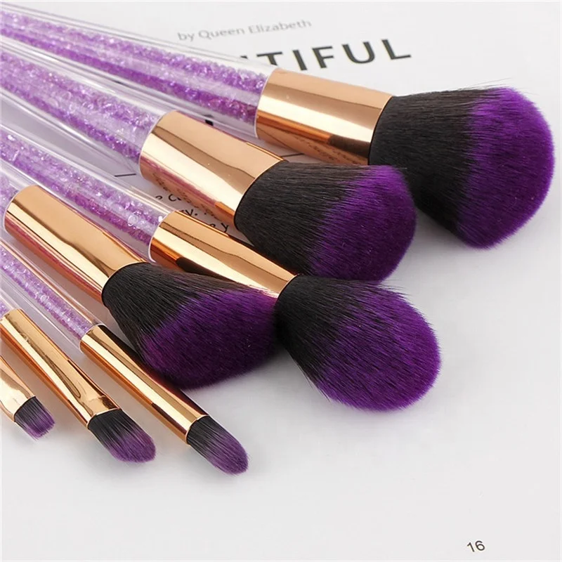 
New Design Cosmetic Makeup Brushes Customized 7Pcs Liquid Glitter Make Up Brushes Set 