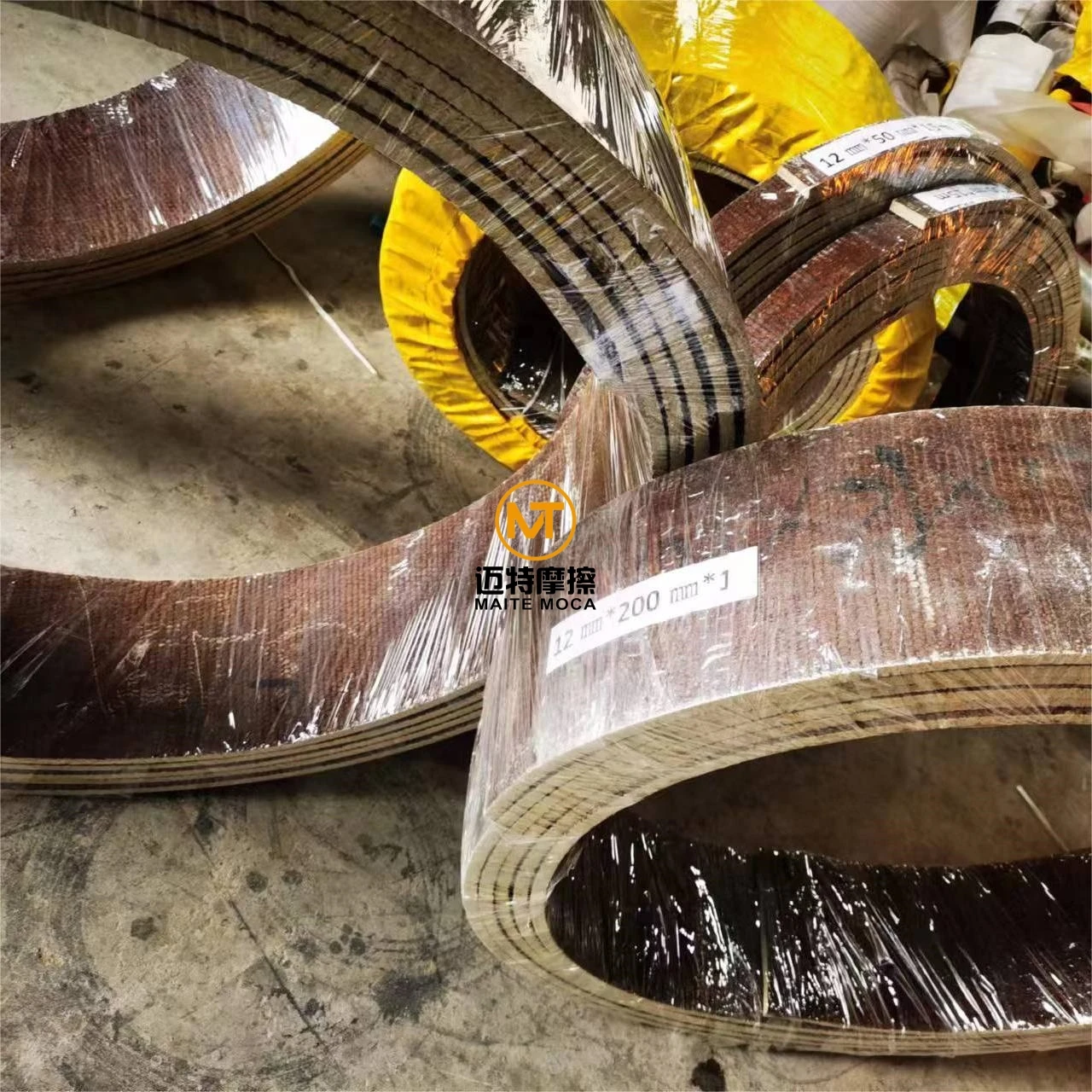 industrial brown color tung oil resin brake roll lining asbestos woven brake lining rolls for machinery