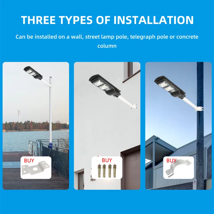 Outdoor 300W Solar Street Light Remote Garden Security Wall Lamp Floodlight Motion Sensor Flood Down Parking Lot Spot Pole