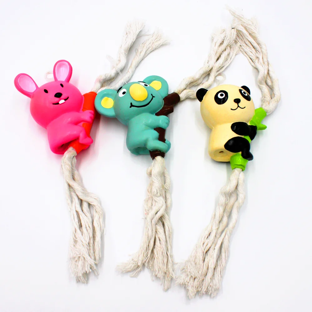 
cute cartoons hot cheap teeth cleaning tooth brush training comfort chew squeak latex toys for pets dog and cat 