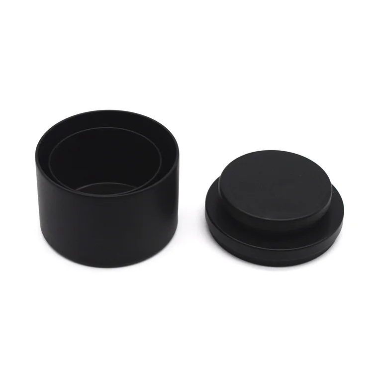 4oz 8 oz Seamless Empty Tinplate Box Tins Cans Candle Tin Container Metal Matte Black Scented Soy Candle Jars with Lid
