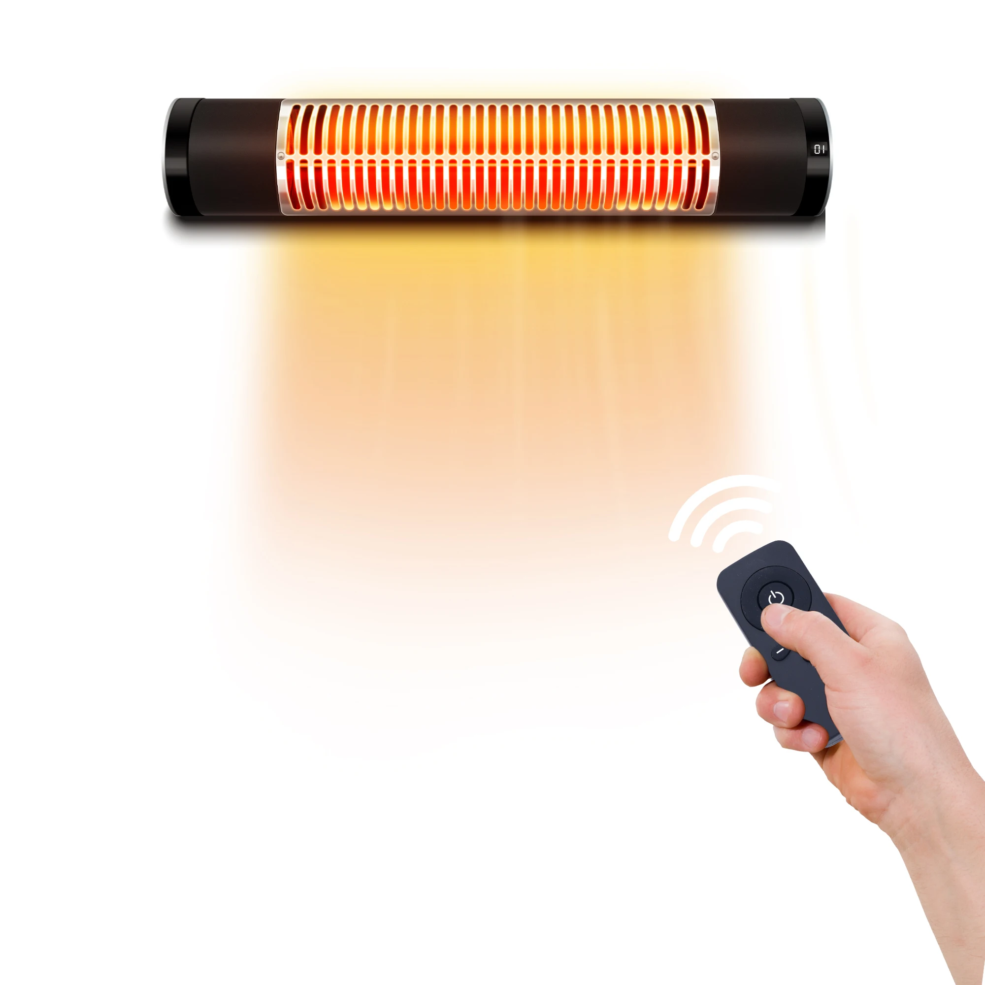 1500W Portable Large Area Heating With Infrared Heating Tube Winter Wall-Mounted Air Heater