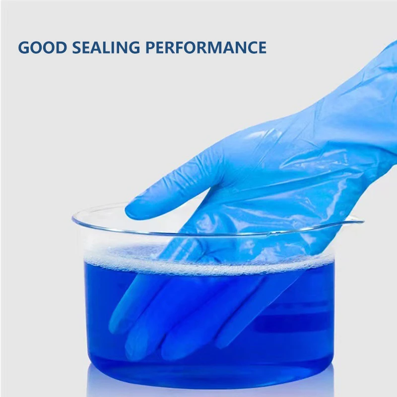 100 Pcs/Box High Elastic Household Protection Disposable Glove Nitrile Examination Household Gloves With Powder Free