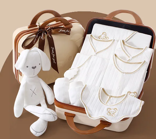 Newborn gift set box baby clothes 100% Cotton Full Moon new born baby girl boy clothes sets 0-6 months