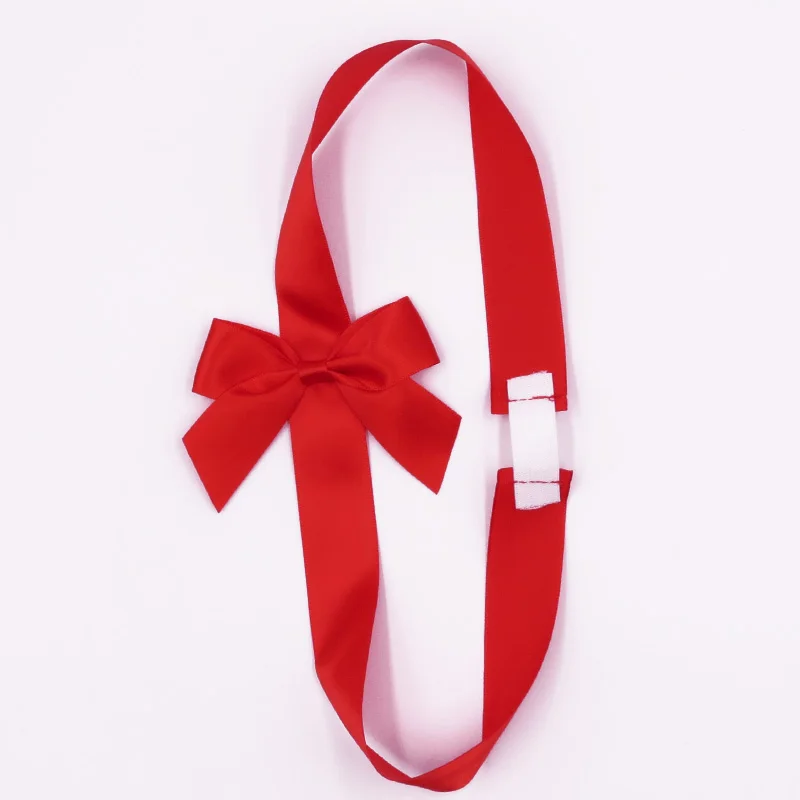 Factory professional customized Various Christmas satin ribbon bows with stretch loop
