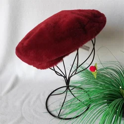 high quality fashion Comfortable leopard beret homme chic Ladies go out in winter