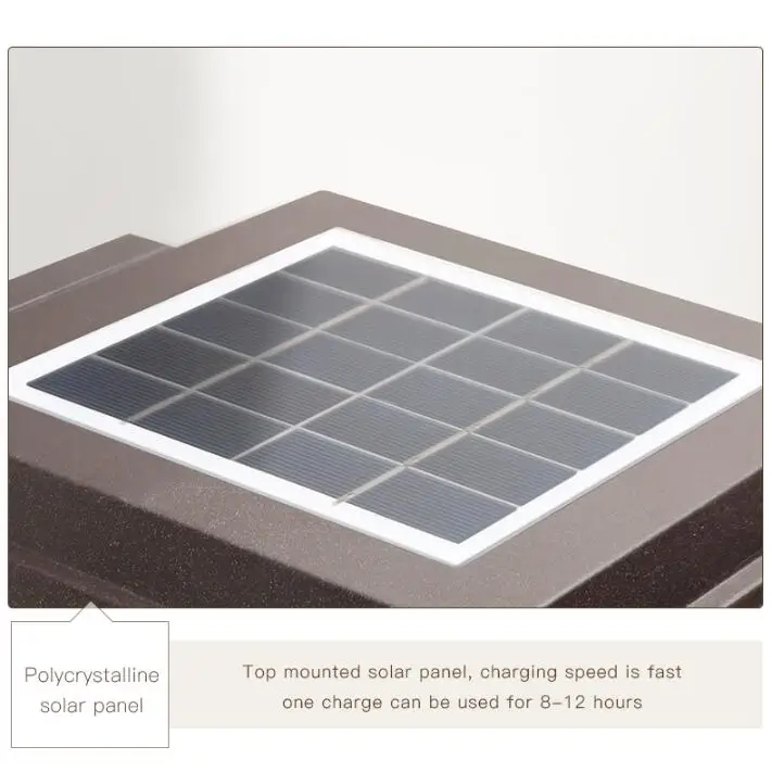 JENSJ Modern Style Outdoor LED Wall Lamp IP65 Waterproof Garden Lamp with Solar Panel Power Supply  Wall Mounted Fancy Lighting