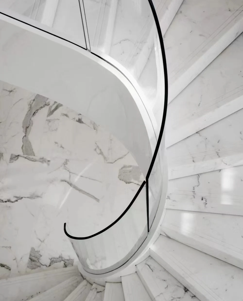 whole sale artificial stone faux Calacatta white marble price cut to size stairs flooring tiels