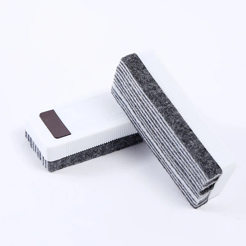 Simple White Color Whiteboard Eraser Magnetic Blackboard Eraser Felt Chalk Eraser