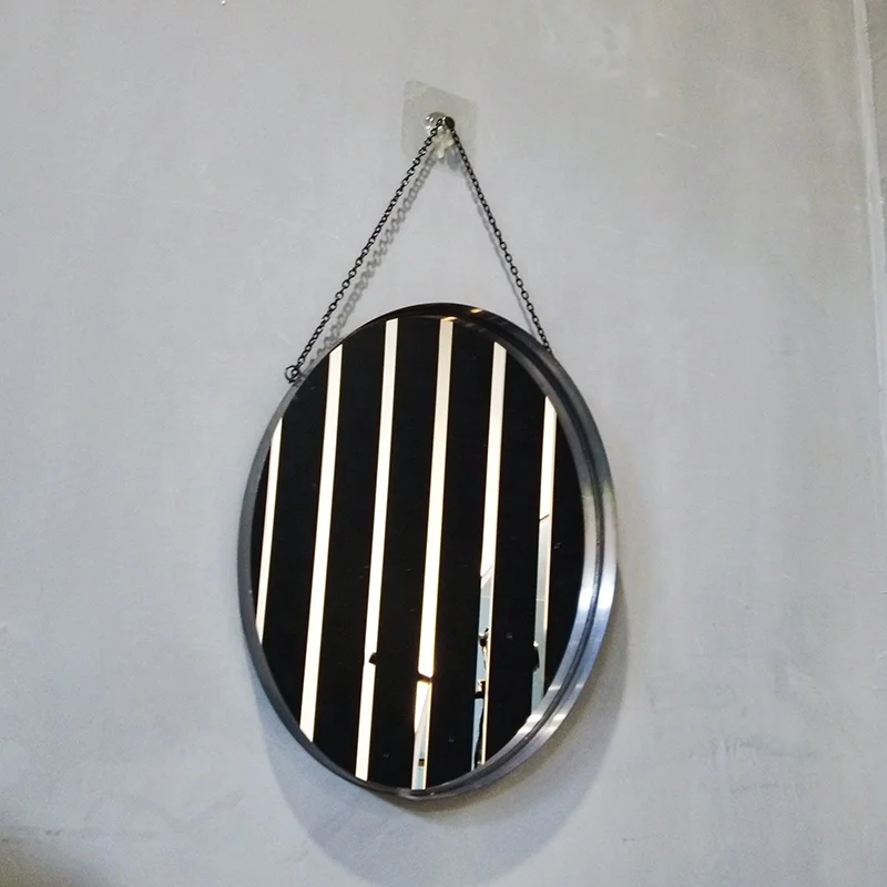 tray  frame custom decorative mirror wall mirror Black Metal Oval Wall Mirror