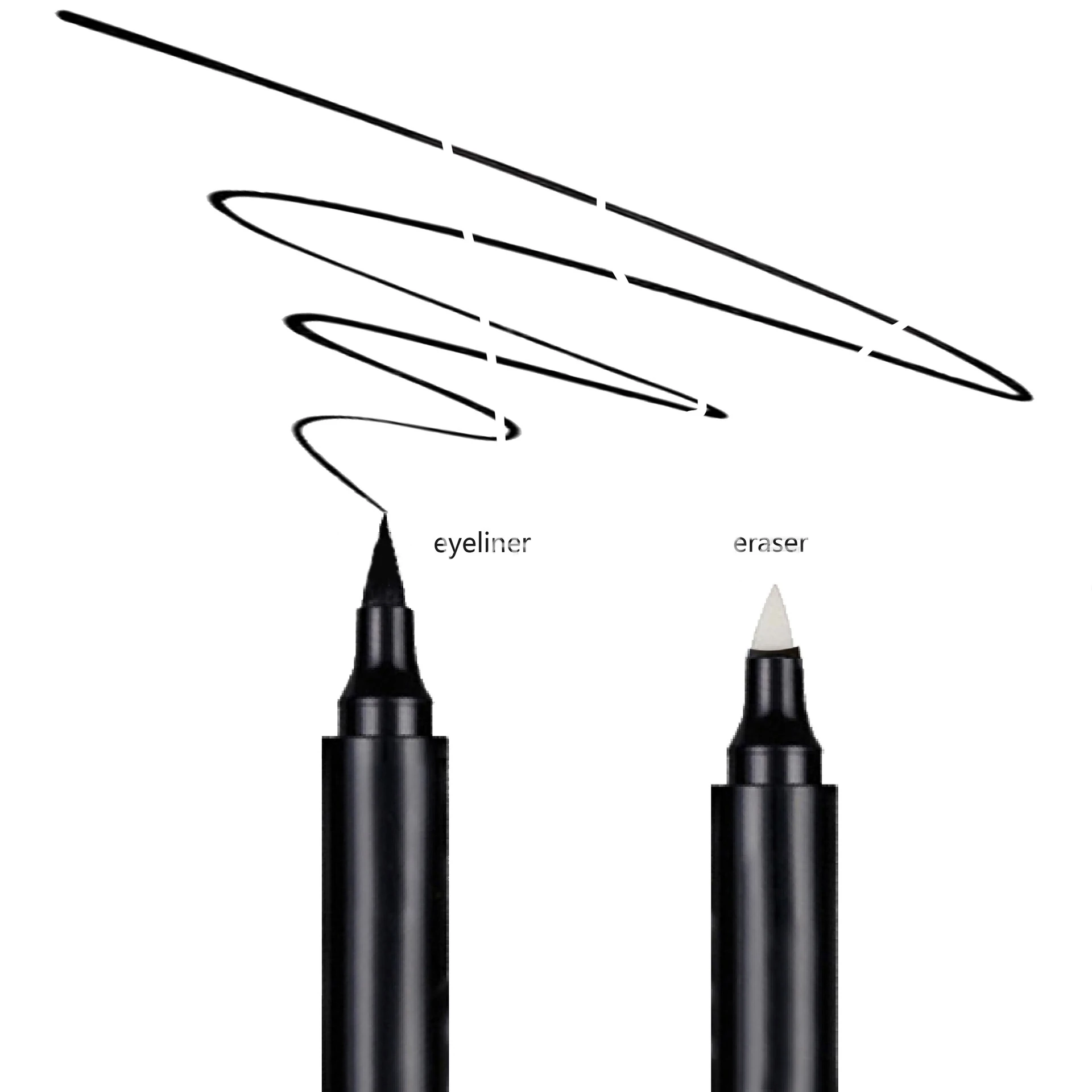Custom Double Head Eye Liner Earser Waterproof Liquid Eyeliner With Eraser