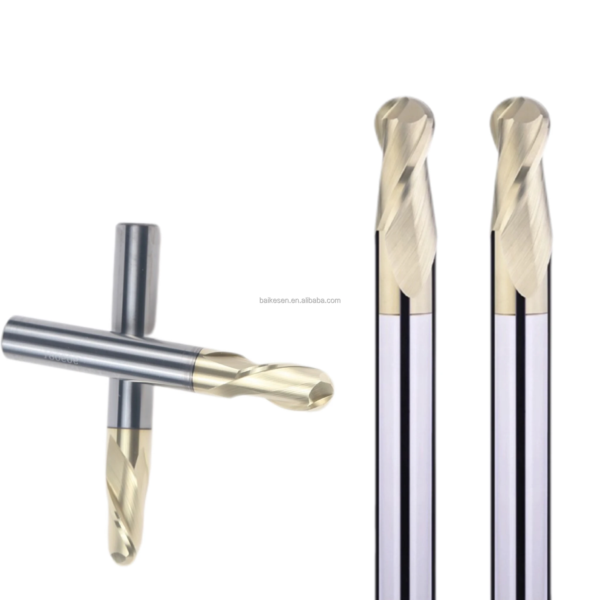 BKS Tungsten Carbide HRC70 2 Flute Ball Nose End Mill round steel 10mm Ball Nose End Mill Cnc Router Bits For steel