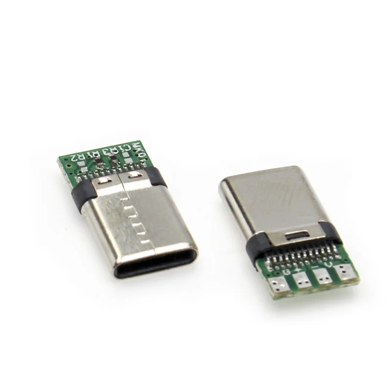 USB 3,1 Тип C USB-C Мужской припоя разъем SMT Тип с печатной платы 56K Ohm Резистор 24pin USB-C