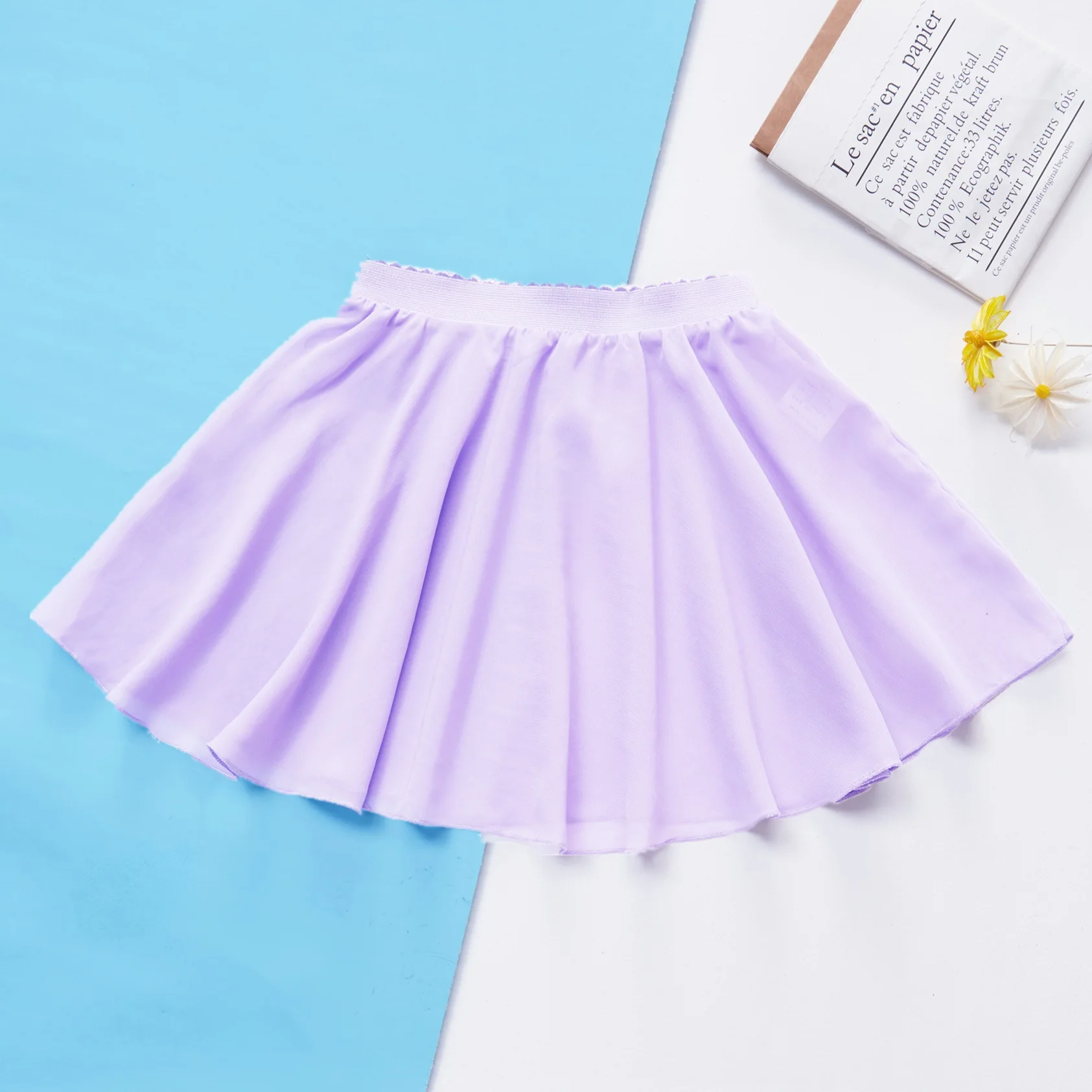 Детская Одежда для танцев, белые, розовые, черные, фиолетовые Короткие Детские Балетные шифоновые юбки для танцев для девочек