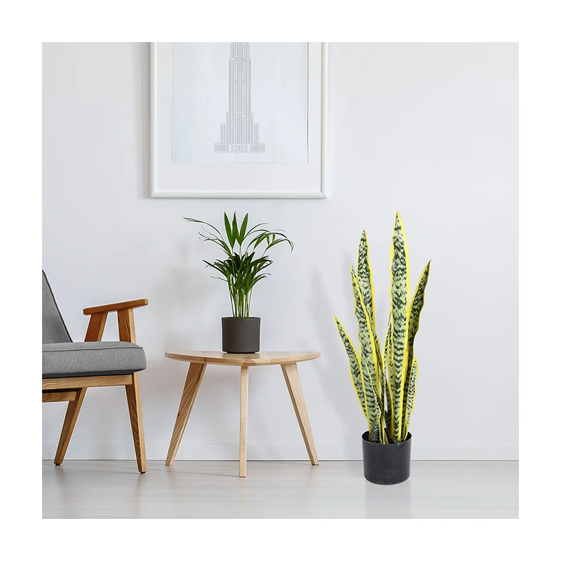 PZ-2-57 Garden Ornamental Living Real Look Leaf Bonsai Large Artificial Palm Tree in Pot for Room Decoration