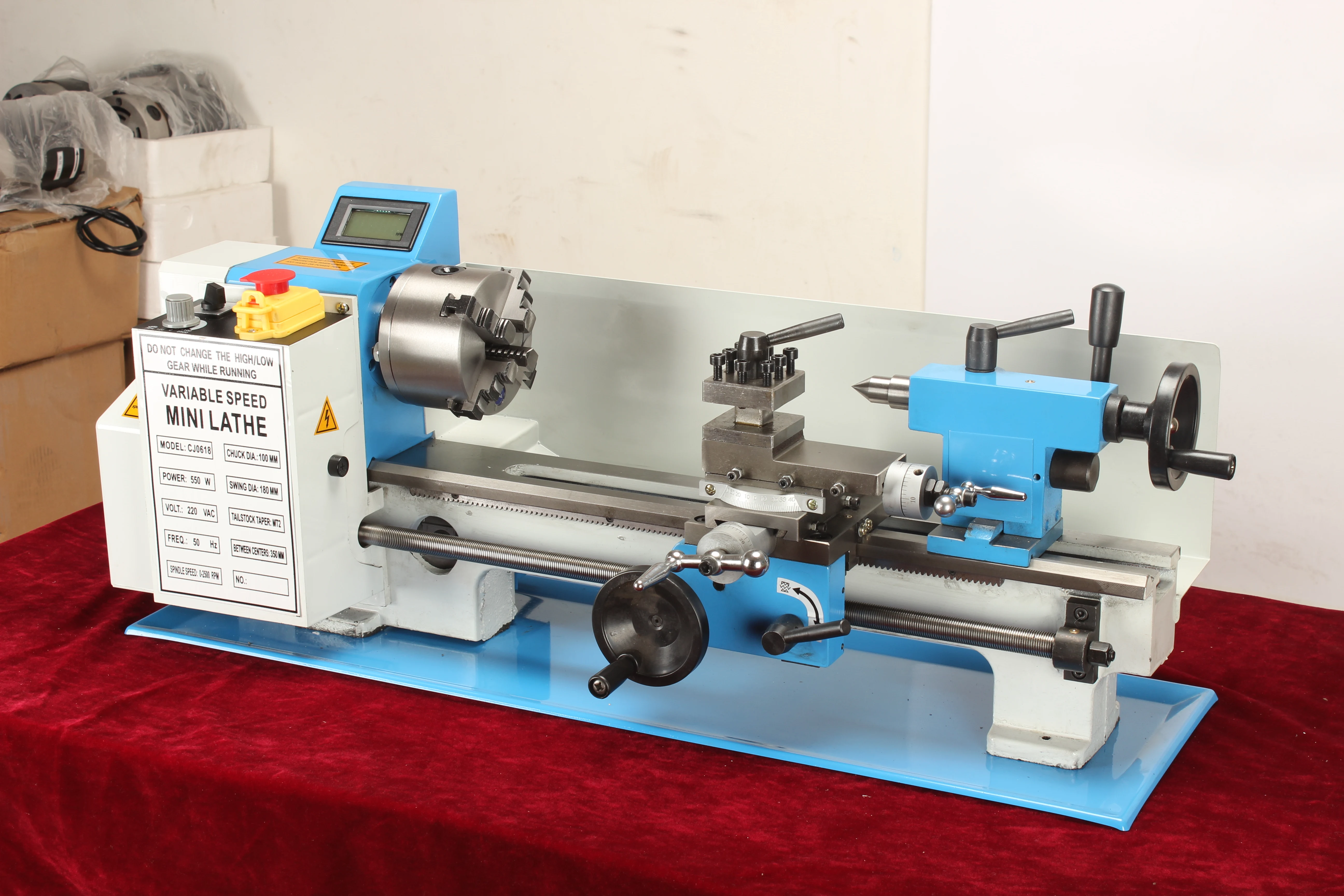 DIY0714 mini metal lathe machine for school education and hobby users with 20mm spindle bore