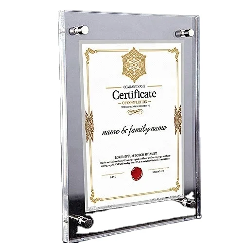 clear acrylic square magnetic photo frame/lucite plexiglass picture frame/perspex picture album DA-1019