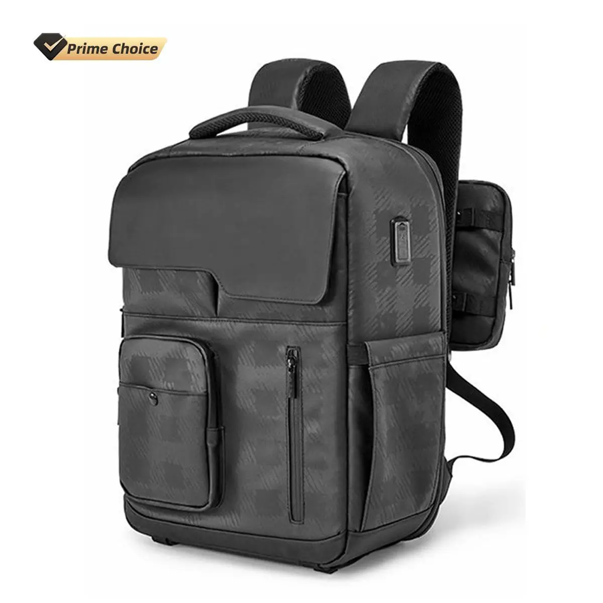 Cwatcun D97S  Photography Rucksack Travel Hiking Large Camera Video Dslr Leather Camera Backpack Bag for Laptop Camcorders