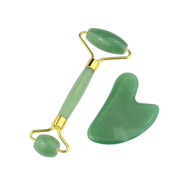 2021 Green Jade Stone Massage Quartz Face Roller