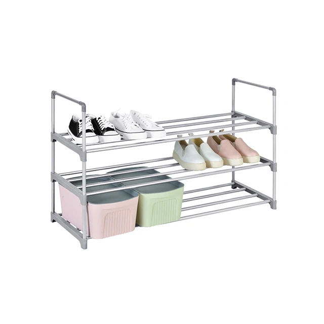4-Tier Metal Shoe Tower 20-Pair Shoe Storage Organizer Unit Shoe Rack Storage Cabinet