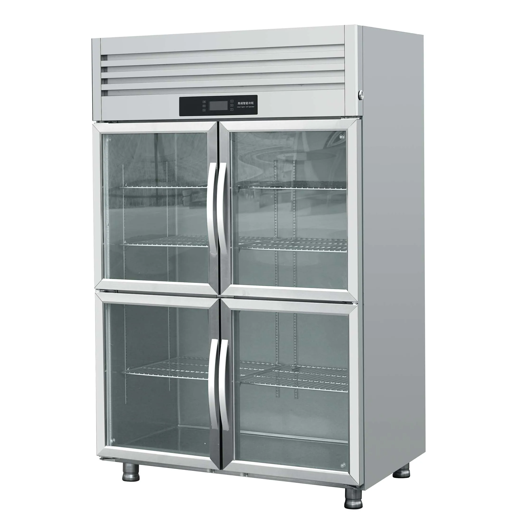 201 Stainless Steel Restaurant Kitchen Electric Commercial 6 Door Refrigerator Freezer Cooler Refrigeration Equipment