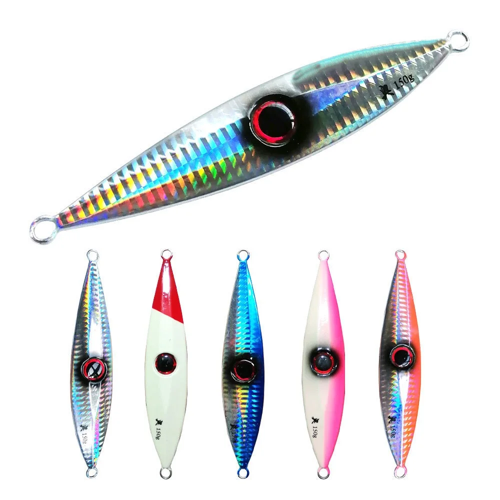 RUNTOO 100g 150g 200g 250g Slow Metal Jig Lure Saltwater Jigging Metal Slow Pitch Jig Deep sea Tuna Lures