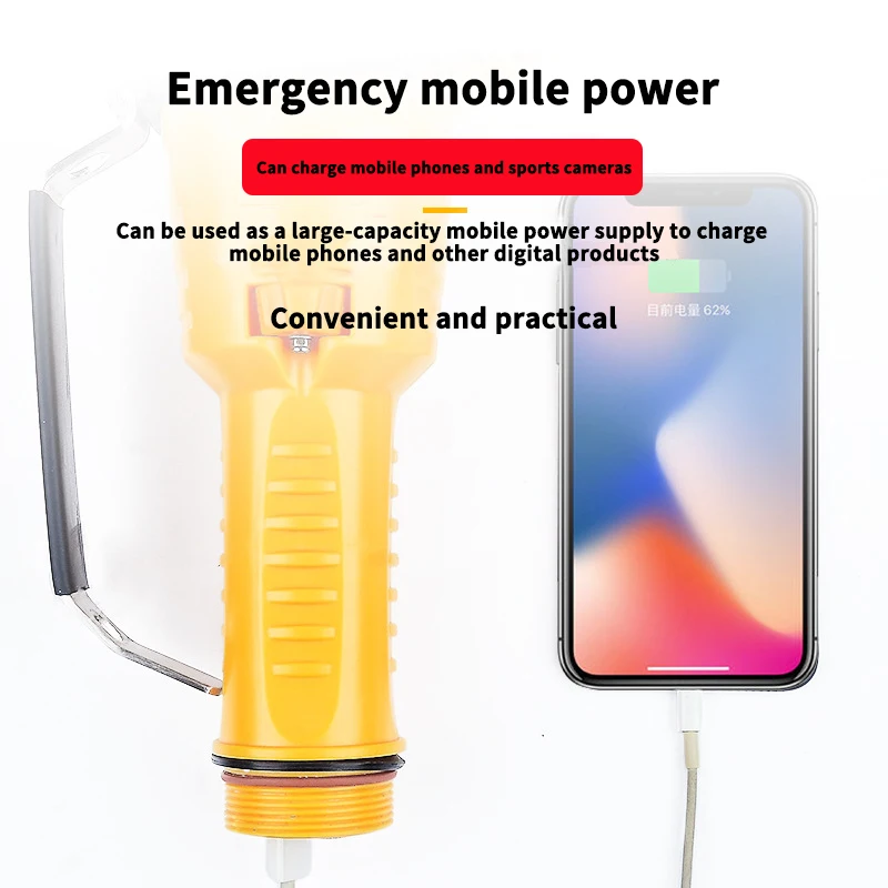 High Power LED Flashlight Outdoor Diving Portable Underwater Searchlight Aluminum Alloy Body Rechargeable