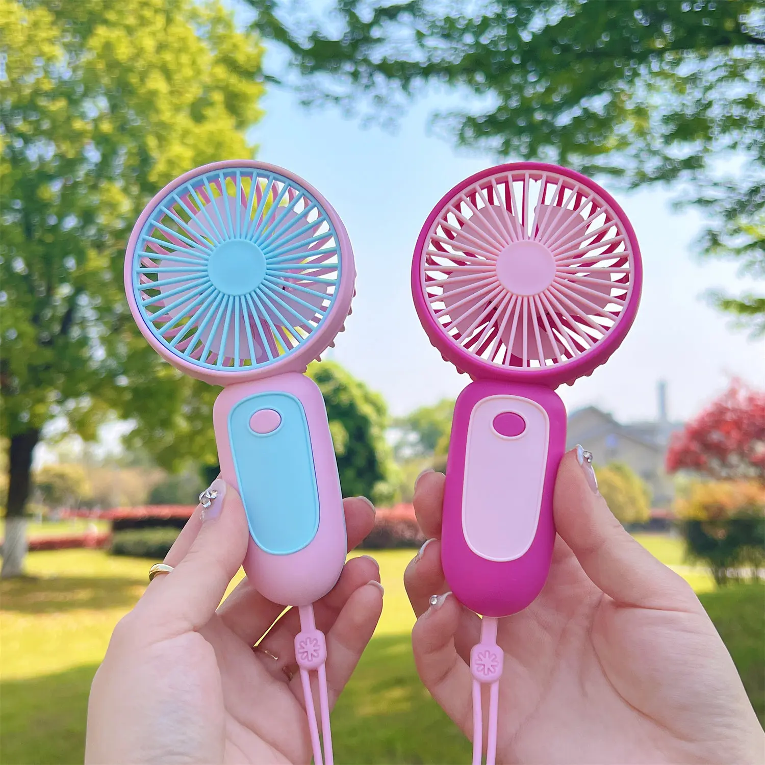 VANSE New Product Mini Portable Handy Led Custom Message Battery Fan, Programmable Led Display Handheld Electric Fan