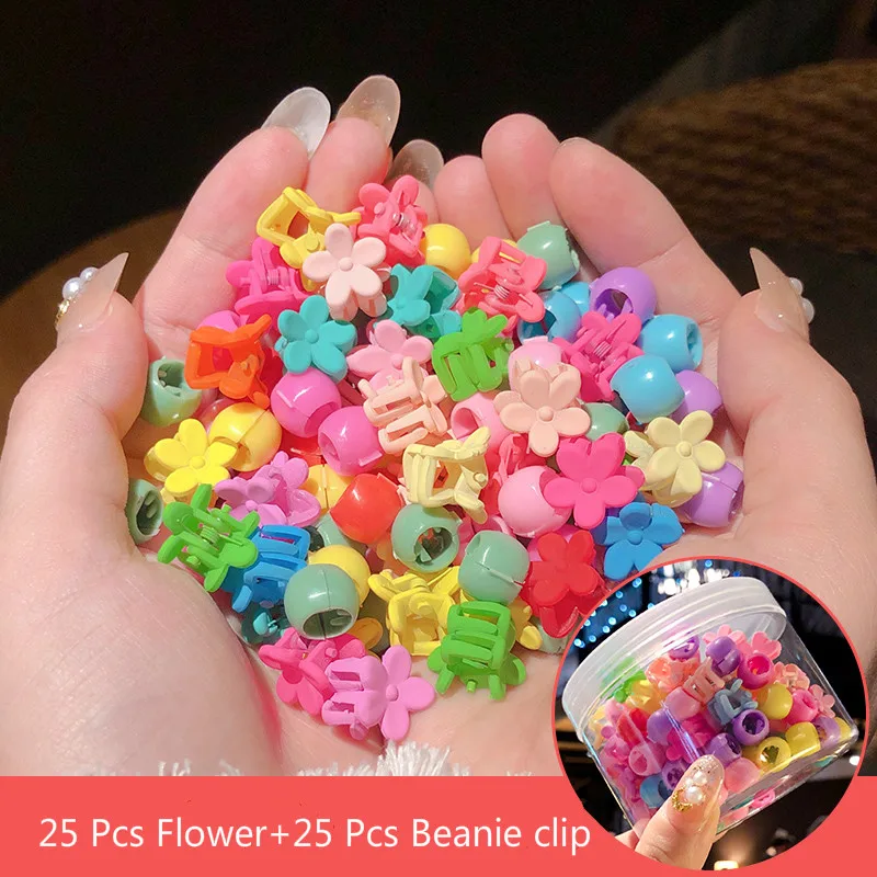 50/60/100 шт. в коробке многоцветный дизайн мини-зажим для волос девочек