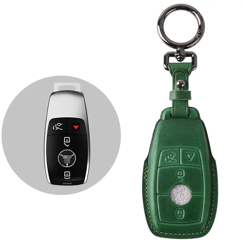 Fashion Car Accessories Protector Smart leather Car Key Case Cover For Mercedes Benz C car key case leather