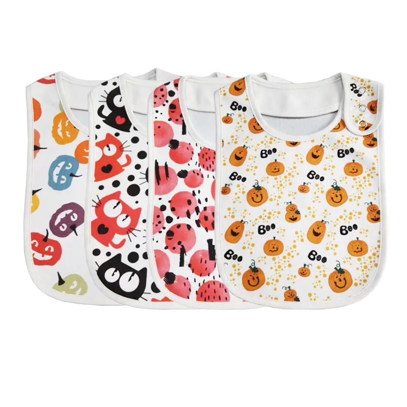 High quality 100% cotton terry towel fabric large baby bandana drool bib