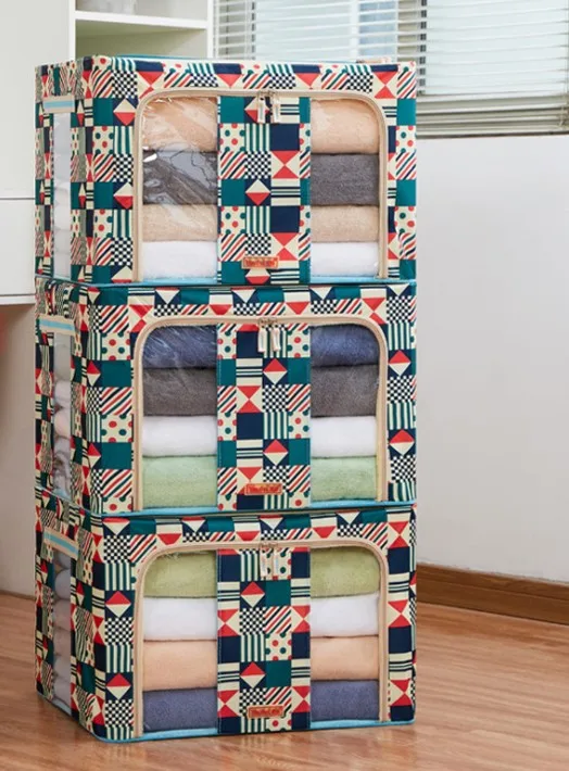 66 л складные контейнеры для хранения, сумка для хранения, органайзер для одежды, складные штабелируемые коробки