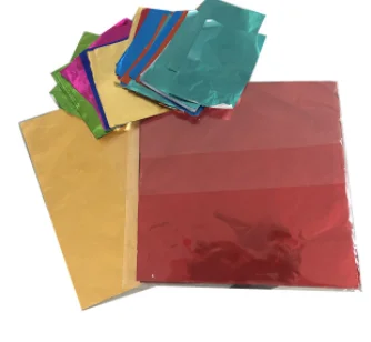 High quality colored aluminum foil for food packing chocolate wrappers 12*12cm