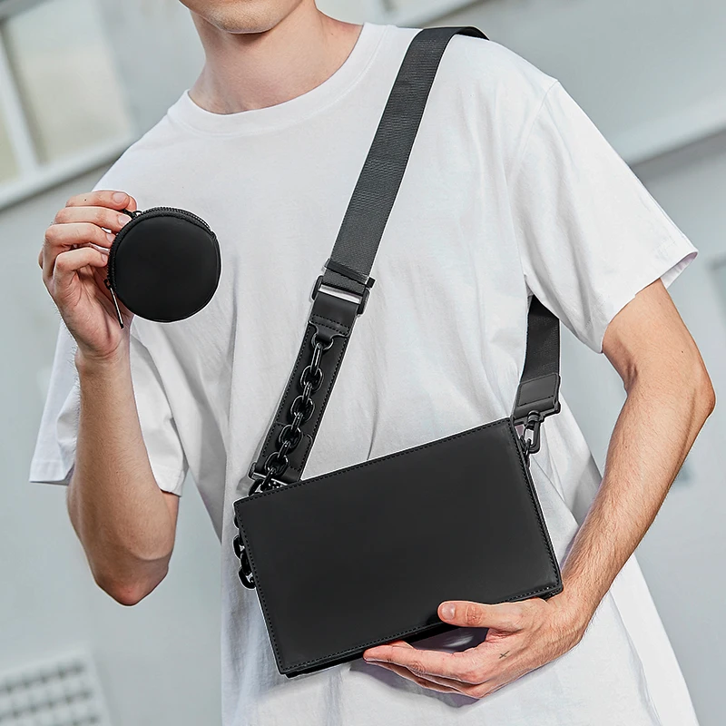 men Shoulder Bags small Travel Handbag Messenger Cross Body pu Messenger Bags for men